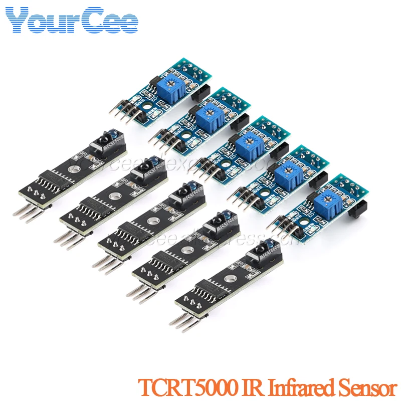 5pcs/1pc TCRT5000 Reflective Infrared Optical Sensor Photoelectric Switches Track Sensor Module for Tracing Smart Car