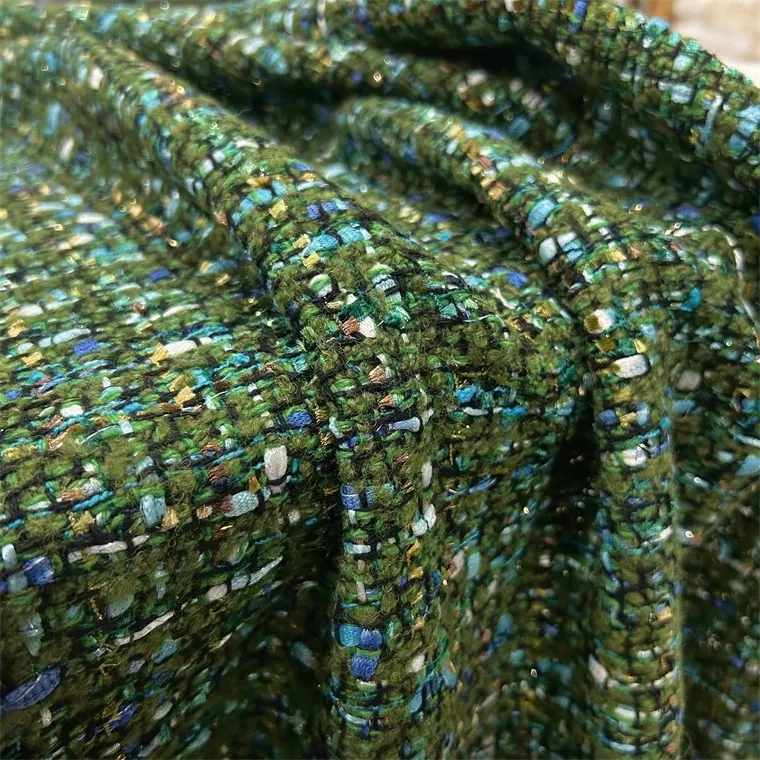 

1yard Coarse flower small fragrant wind tela Light luxury wool fabric Designer jacket fabric for clothing