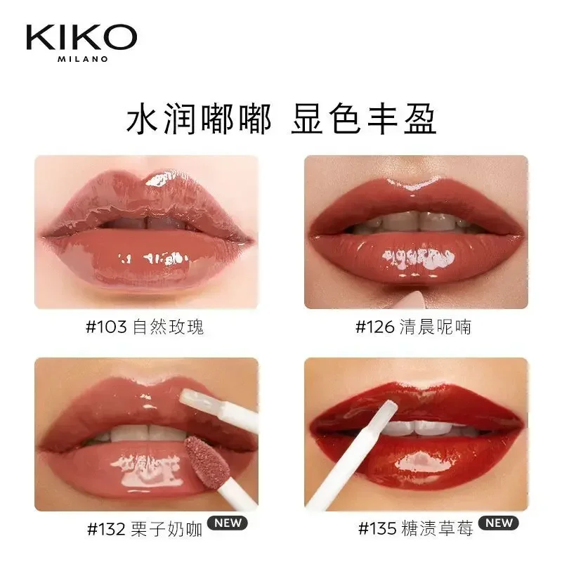 KIKO Double-ended Lip Glaze Long-lasting Non-stick Mirror Lip Gloss Sexy Nude Liquid Lipstick Lip Makeup Beauty Maquillaje