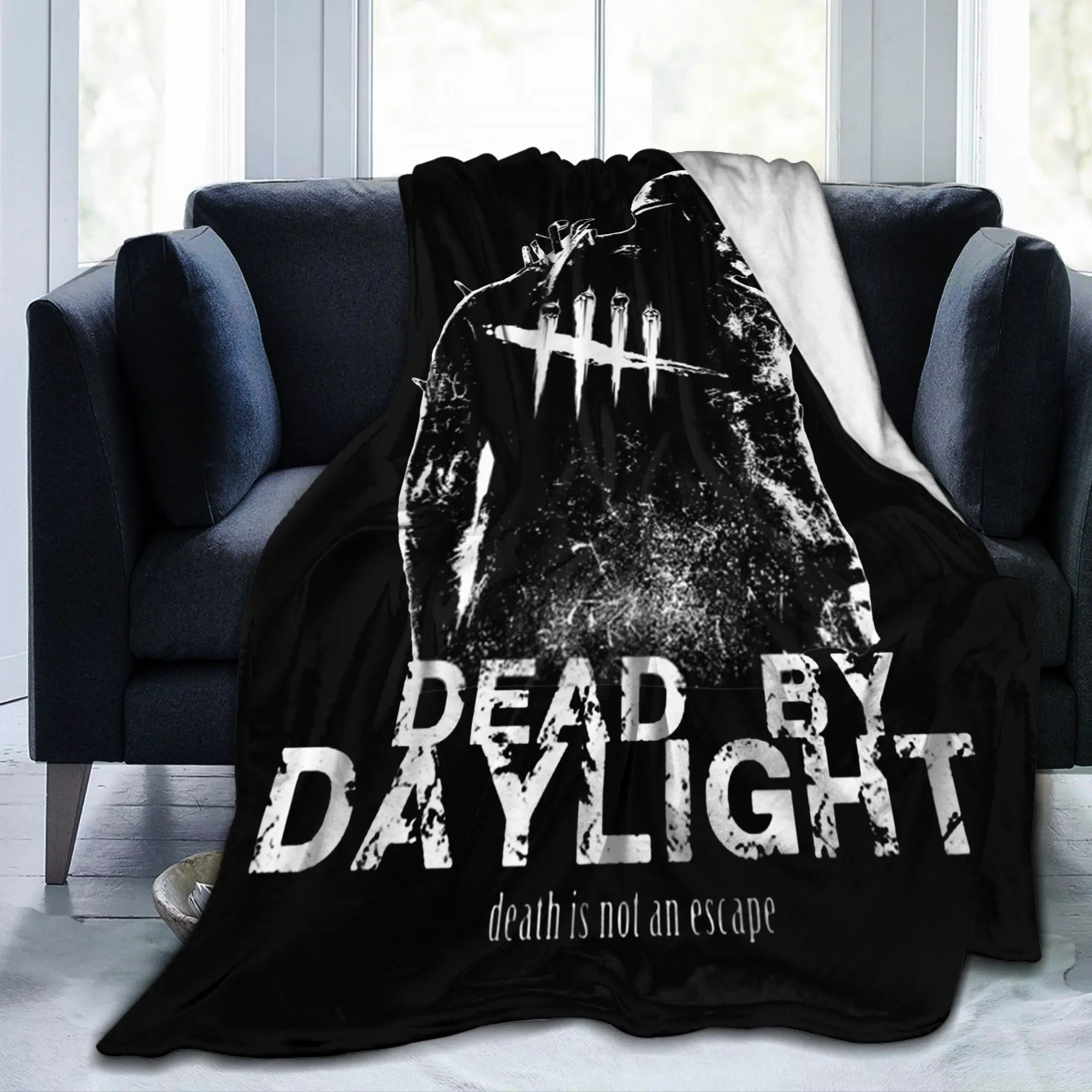 Dead by Daylight Blankets Fleece Print Horror Killers Game Lightweight Thin Throw Blanket for Home Travel Plush Thin Quilt