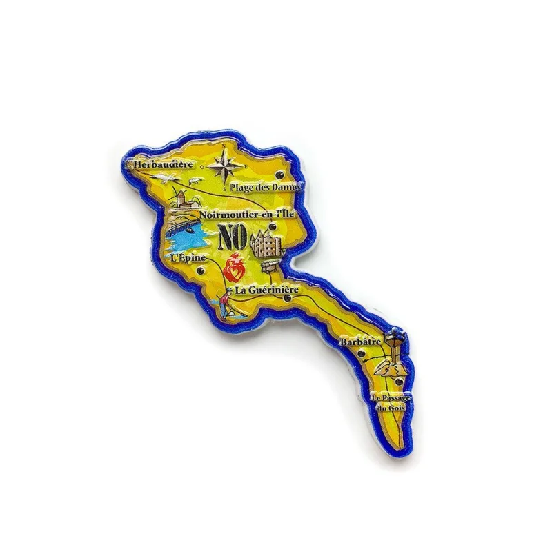 

Normandy Map Shape Personalized Creative Abstract Travel Souvenir Home Decoration Magnetic Fridge Magnet