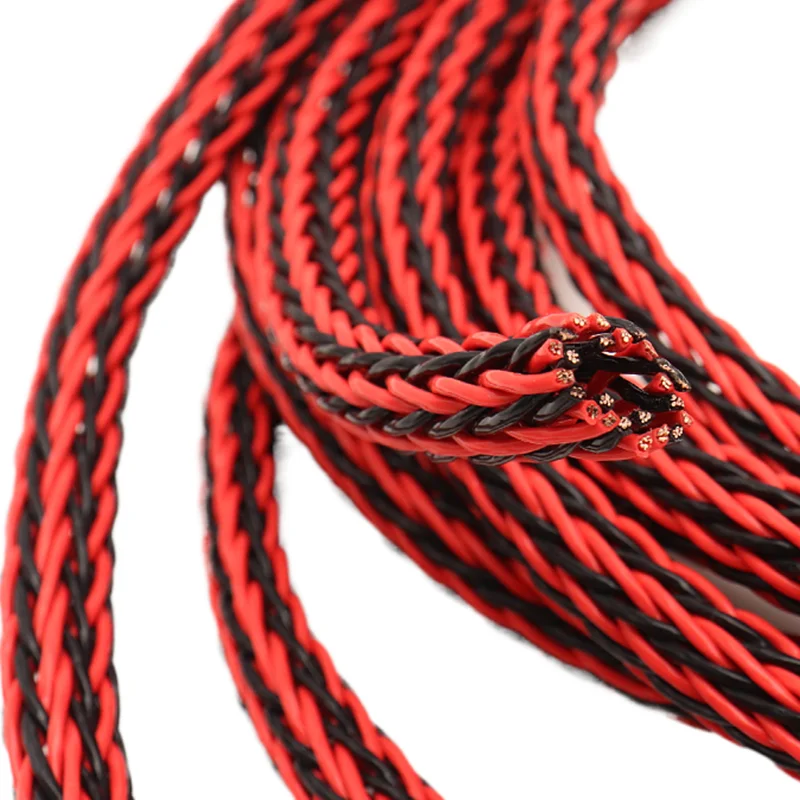 Cable de altavoz HiFi 12TC, Cable de altavoz de alta gama mezclado de cobre y plata, Cable de altavoz principal de Audio HiFi, Cable de altavoz a granel DIY