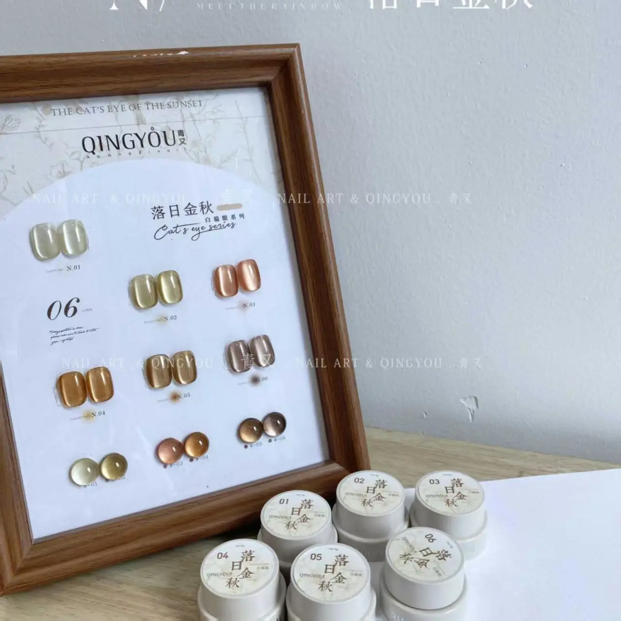 

QINGYOU Multicolor 6 Colors Moonlight Cat Eye Nail Gel Set 2025 New HEMA-Free TPO-Free Non-toxic UV Gel for Nail Salon Wholesale