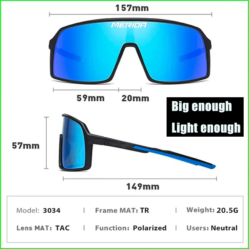 Merida Color changing polarized cycling sunglasses for outdoor sports, cycling,drive，running, fishing, beach leisure