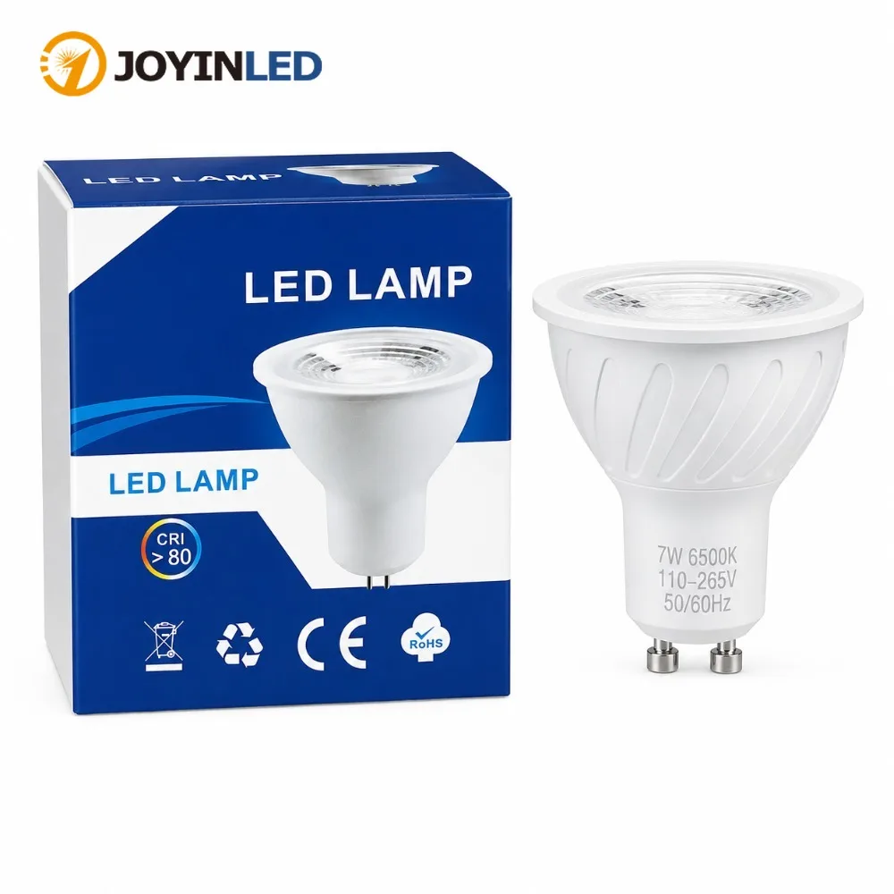 1/10PCS LED Bulb GU10 Lamp 7W 38 Degrees LED Lighting No Flicker Replace 50W Halogen Spotlight Led Light for Home 3000K 6500K