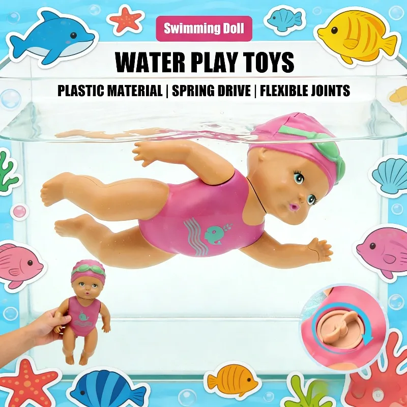 لعبة حمام الطفل دمية سباحة صغيرة لعبة عقارب الساعة حوض استحمام الطفل لعبة الصيف لعب المياه شريك التفاعل بين الوالدين والطفل تهدئة #2