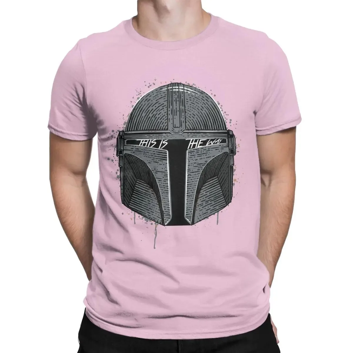 This Is The Way The Mandalorian T Shirt for Men\'s Pure Cotton T-Shirt Crew Neck Tee Shirt Short Sleeve Clothing Plus Size Tops