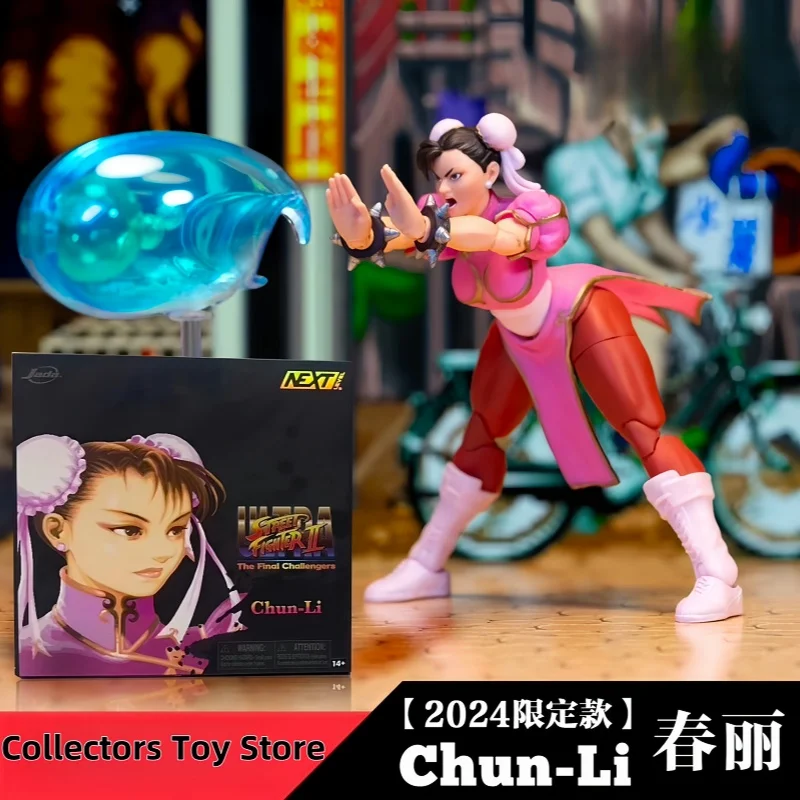 ชุดคอลเลกชั่นอะนิเมะ1/12 jada Chunli ชุดตุ๊กตาขยับแขนขาได้สีน้ำเงินแดงของขวัญ