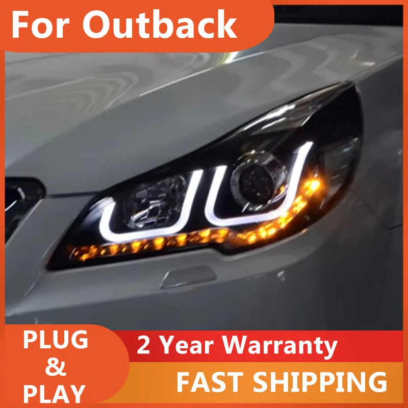 

Car Accessories for Outback Headlights Outback Head Light DRL Turn Signal Low High Beam Projector Lens