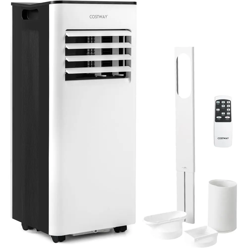 

Портативный кондиционер, 10000 BTU, для помещений до 450 кв. футов, с пультом ДУ, комплектом для установки на окно, таймером, идеально подходит для дома/общежития