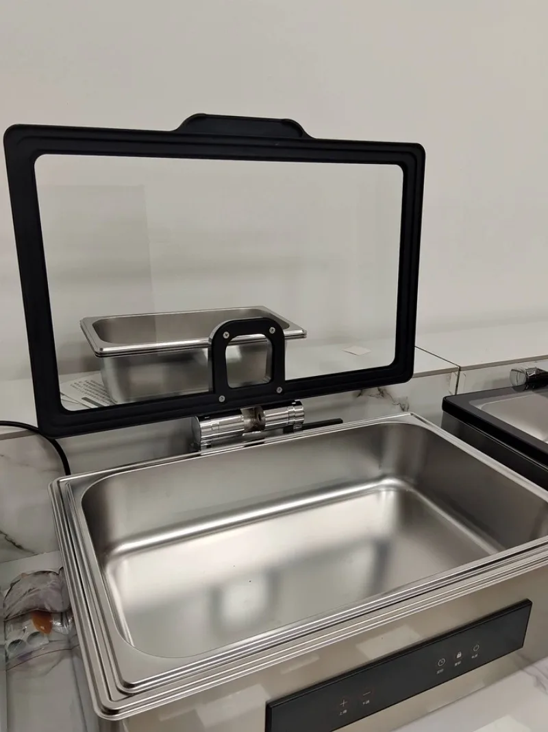 304 Stainless Steel Electric Heating Buffet Warmer Furnace Hydraulic Visual Design Touch Control Food Holding Furnace