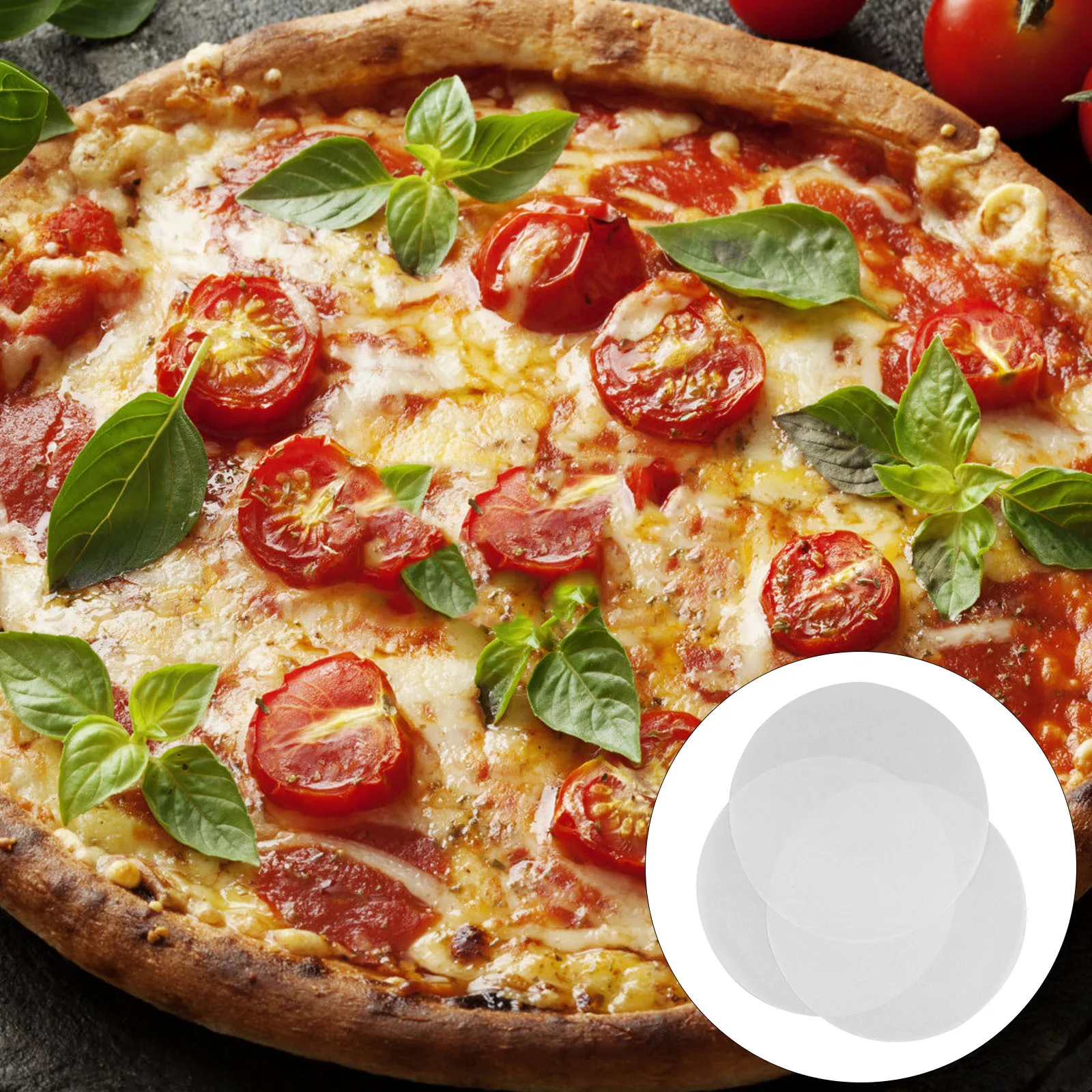 

220Pcs Round Baking Parchment Paper Air Fryer Nonstick Baking Sheet Liner Cooking Parchment Paper Non-Stick Liners for Air Fryer