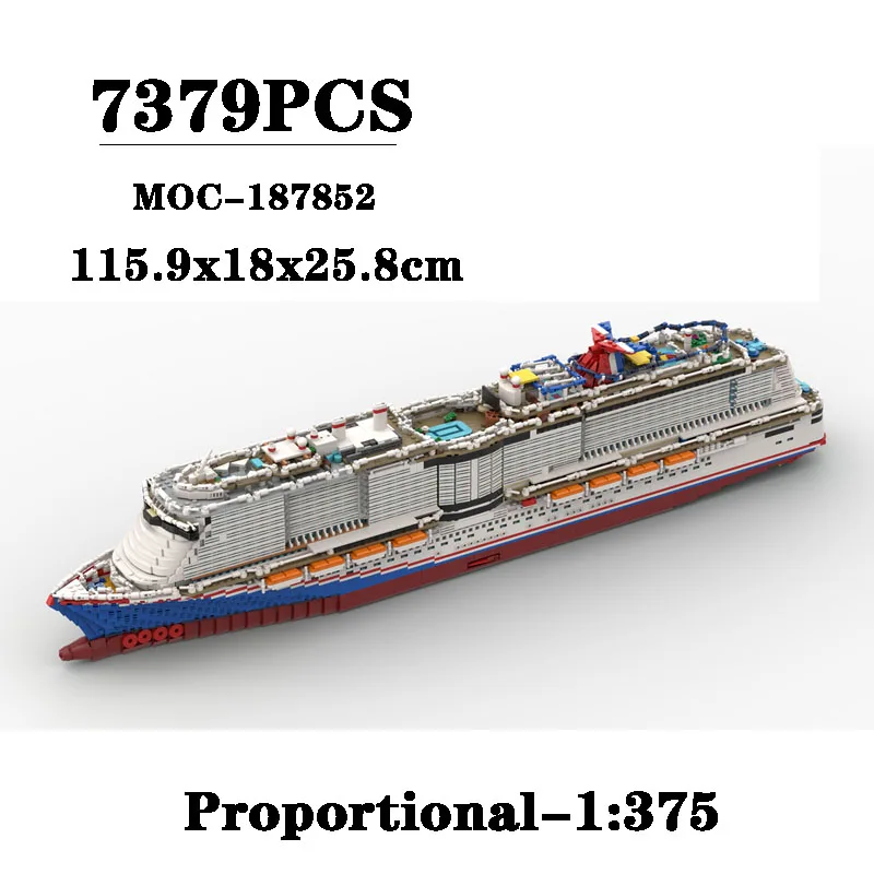 

New MOC-187852 Carnival Celebration Cruise Building DIY Building Blocks 7379PCS Adult Birthday Gift Children Christmas Toy Gift