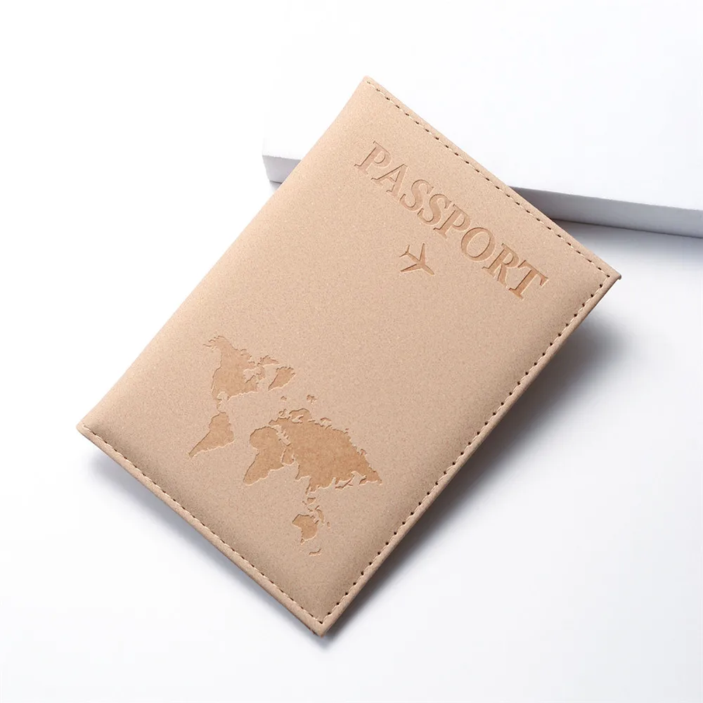 

Women Men Passport Cover PU Travel ID Credit Card Holder Pouch Travel Accessory