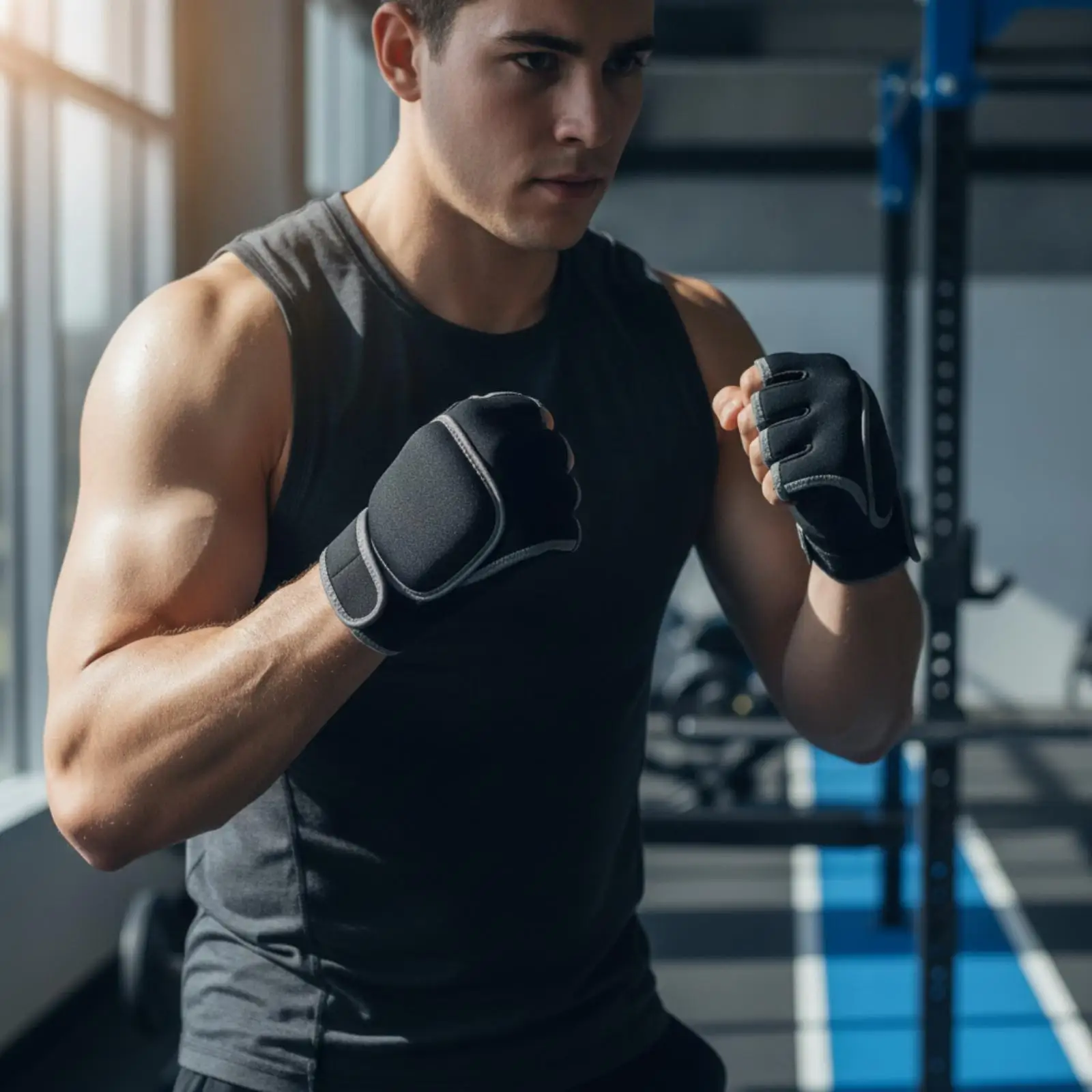 Open-Palm Weighted Gloves Soft Weighted Training Gloves Portable for Gym, Boxers