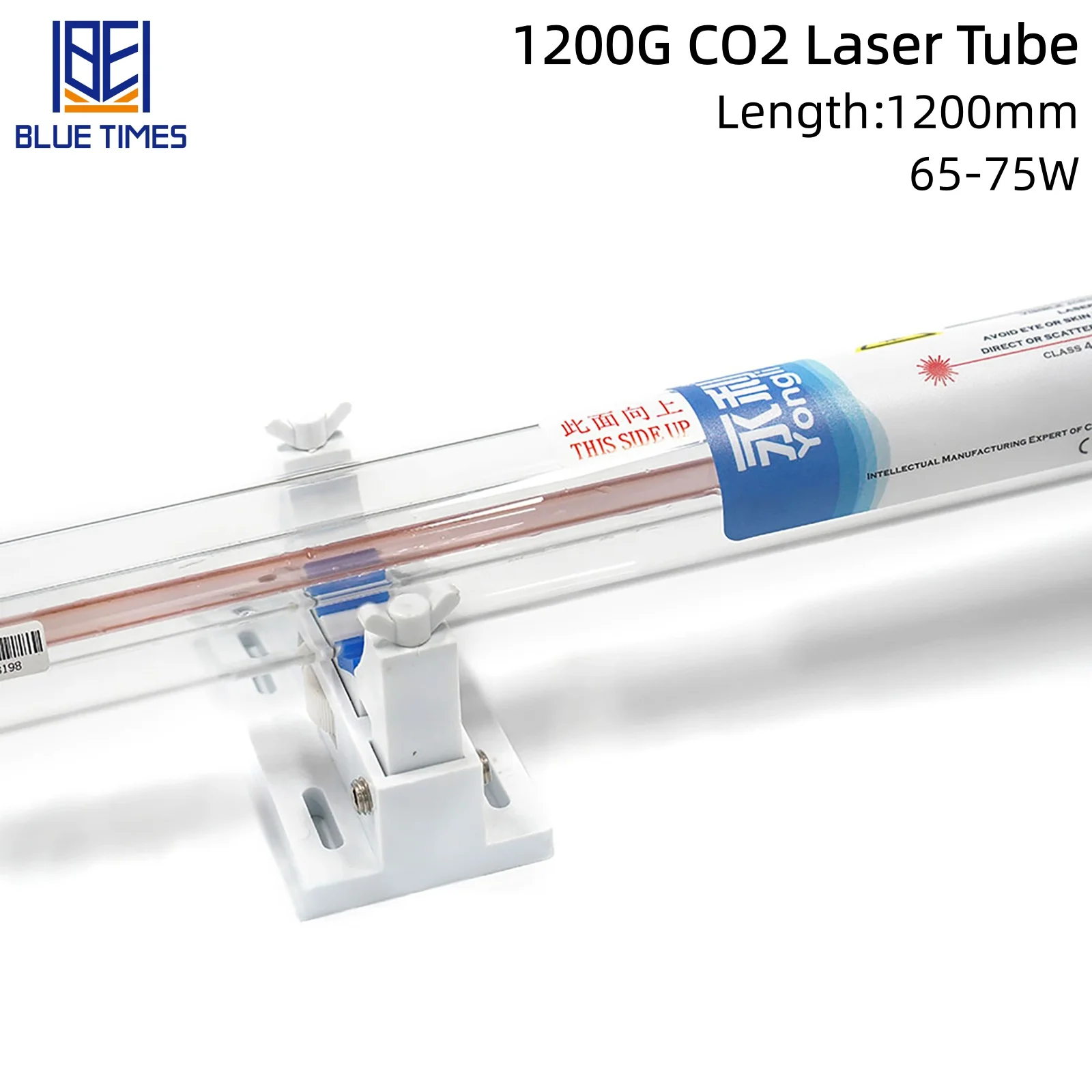 Bluetimes Yongli 65-75 واط CO2 أنبوب ليزر طول 1200 مللي متر ضياء 55 مللي متر مصباح ليزر زجاجي لقطع النقش بالليزر Co2 #3