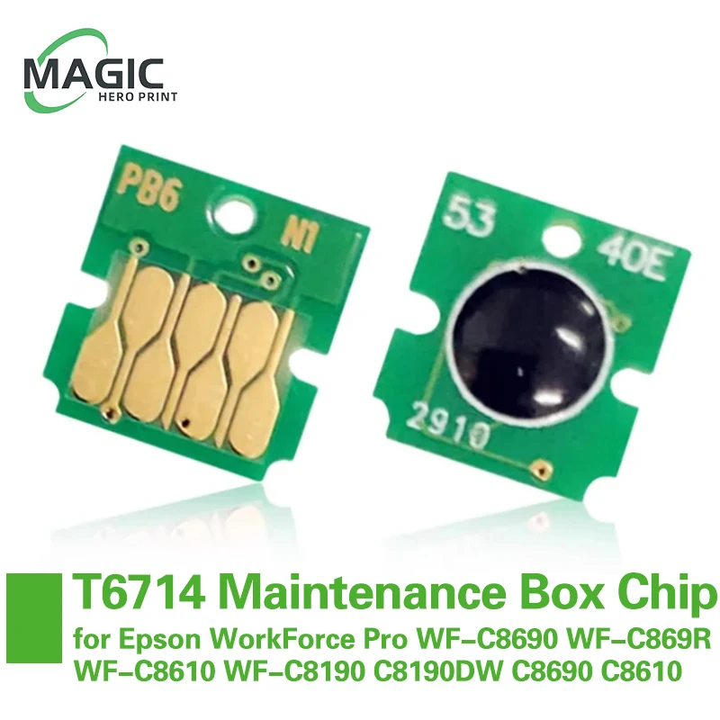 T6714 C13T671400 PXMB6 Maintenance Box Chip for Epson WorkForce Pro WF-C8690 WF-C869R WF-C8610 WF-C8190 C8190DW C8690 C8610