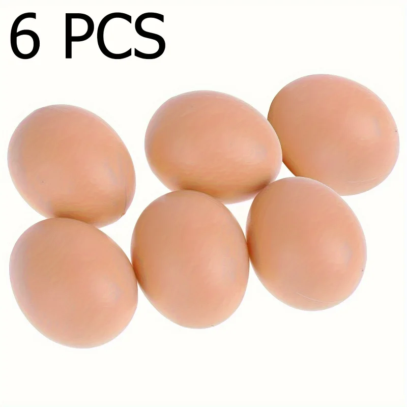 6PCS Artificial Egg Boxes-Perfect for Chicken Coop Decoration and Farm Animal Supplies,Cage Accessories,Nest Guide,Egg Ornaments
