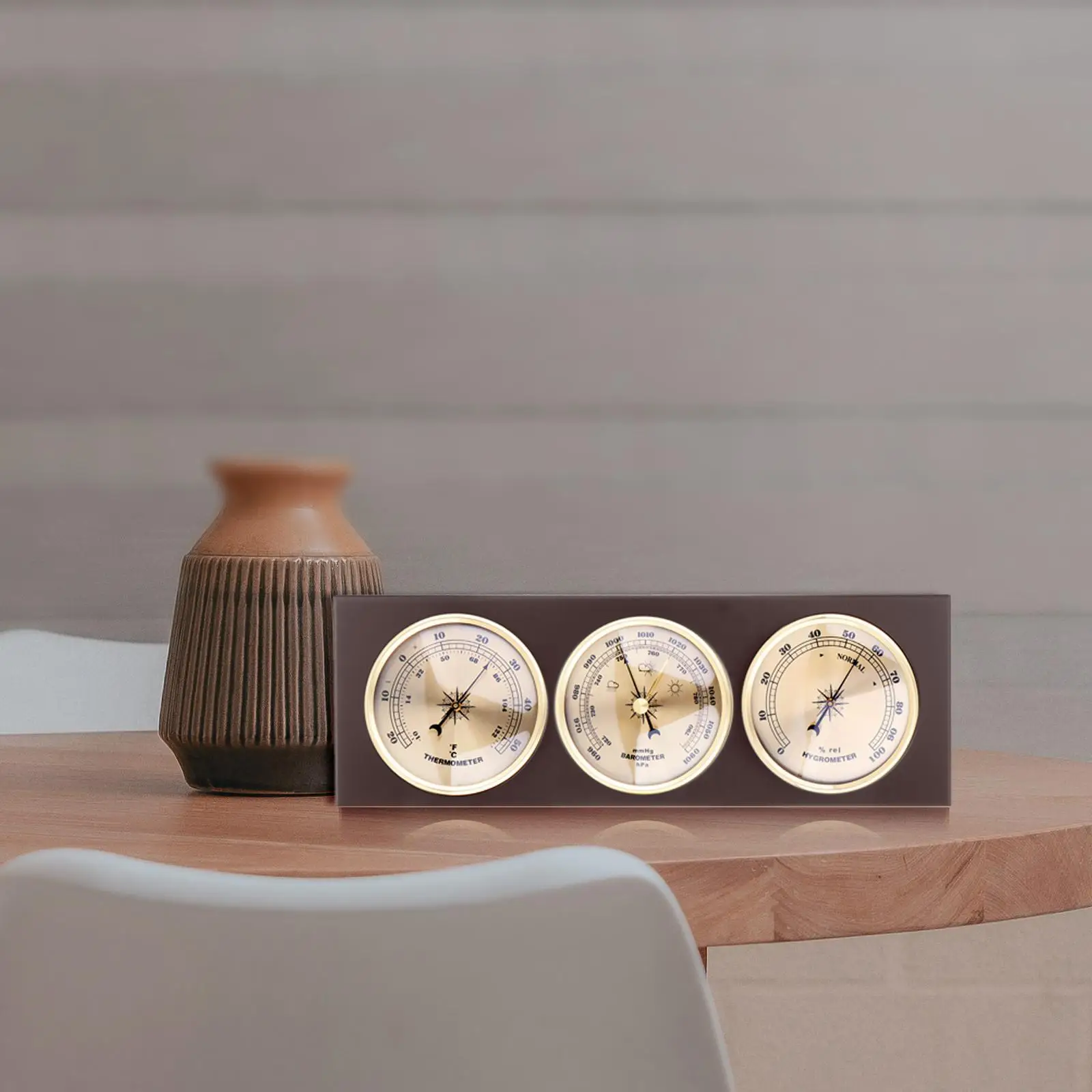Home Analog Weather Station Barometer Thermometer Hygrometer for Office Home