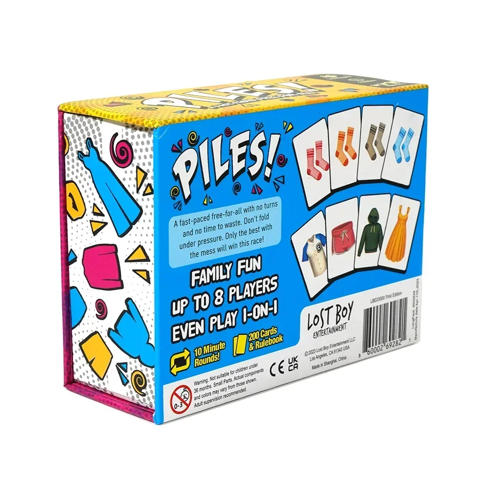 Piles Cards Games Gry rodzinne - dla dzieci 8 i up Gry dla dorosłych - Gra rodzinna Noc - Gry podróżne - Gry pamięci - 10 minut