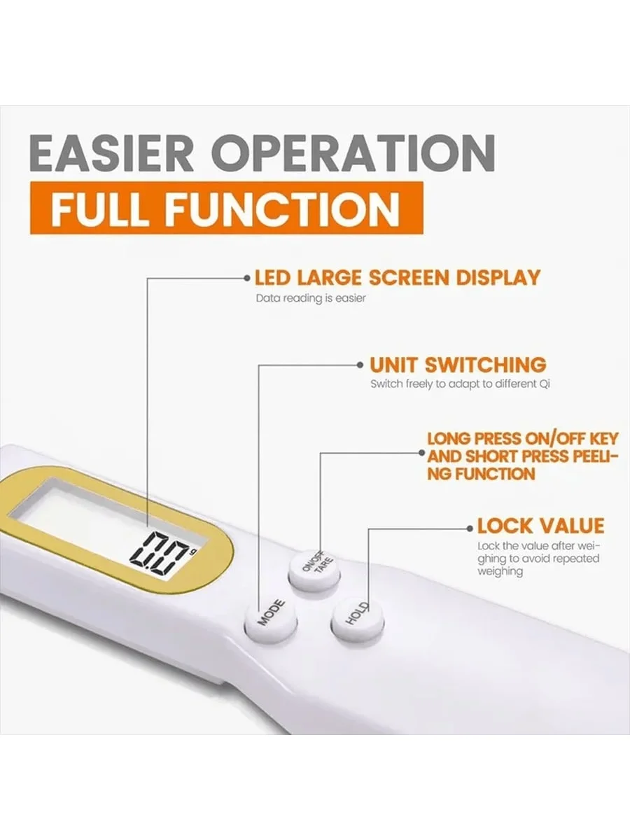 1pc balança de cozinha digital colher escala 500g0.1g display lcd para medição precisa de peso, ideal para cozinhar e assar, eletro