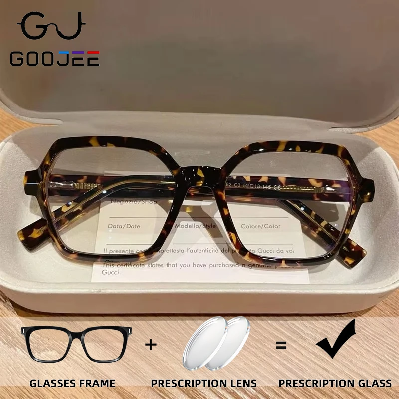 

GOOJEE Anti Blue Light Prescription Glasses Women Fashion Progressive Photochromic Reading Glasses Myopia Hyperopia Eyewear