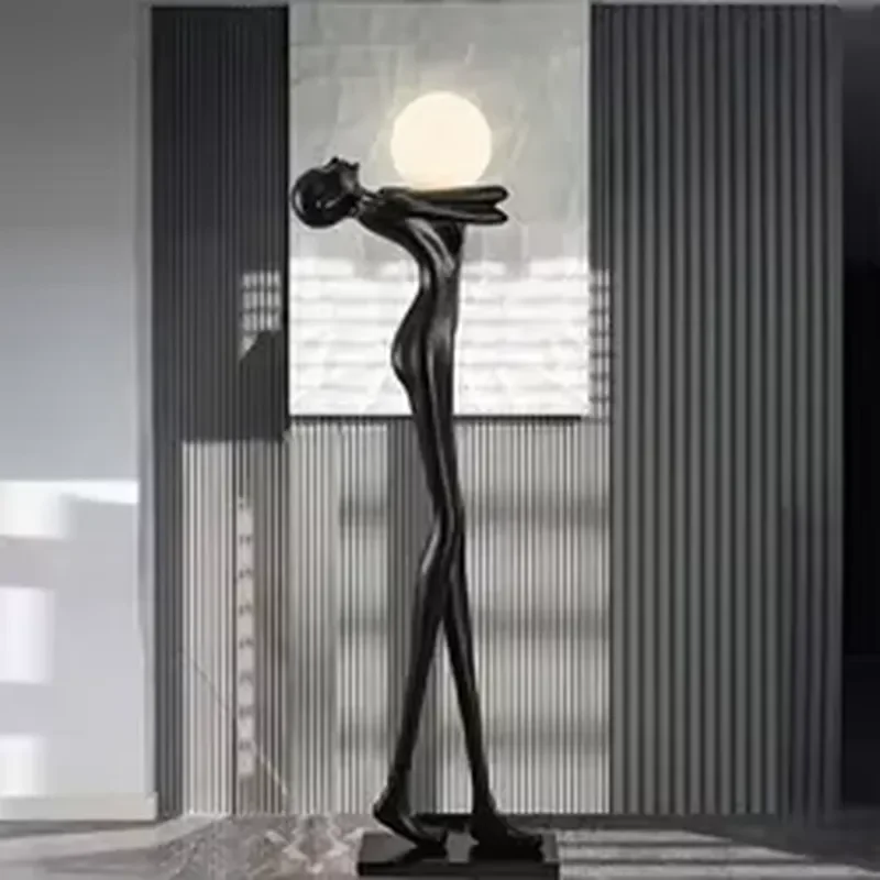 [douya]Modern Humanoid Sculpture Holding Ball Elevates Villa and Exhibition Hall Decor
