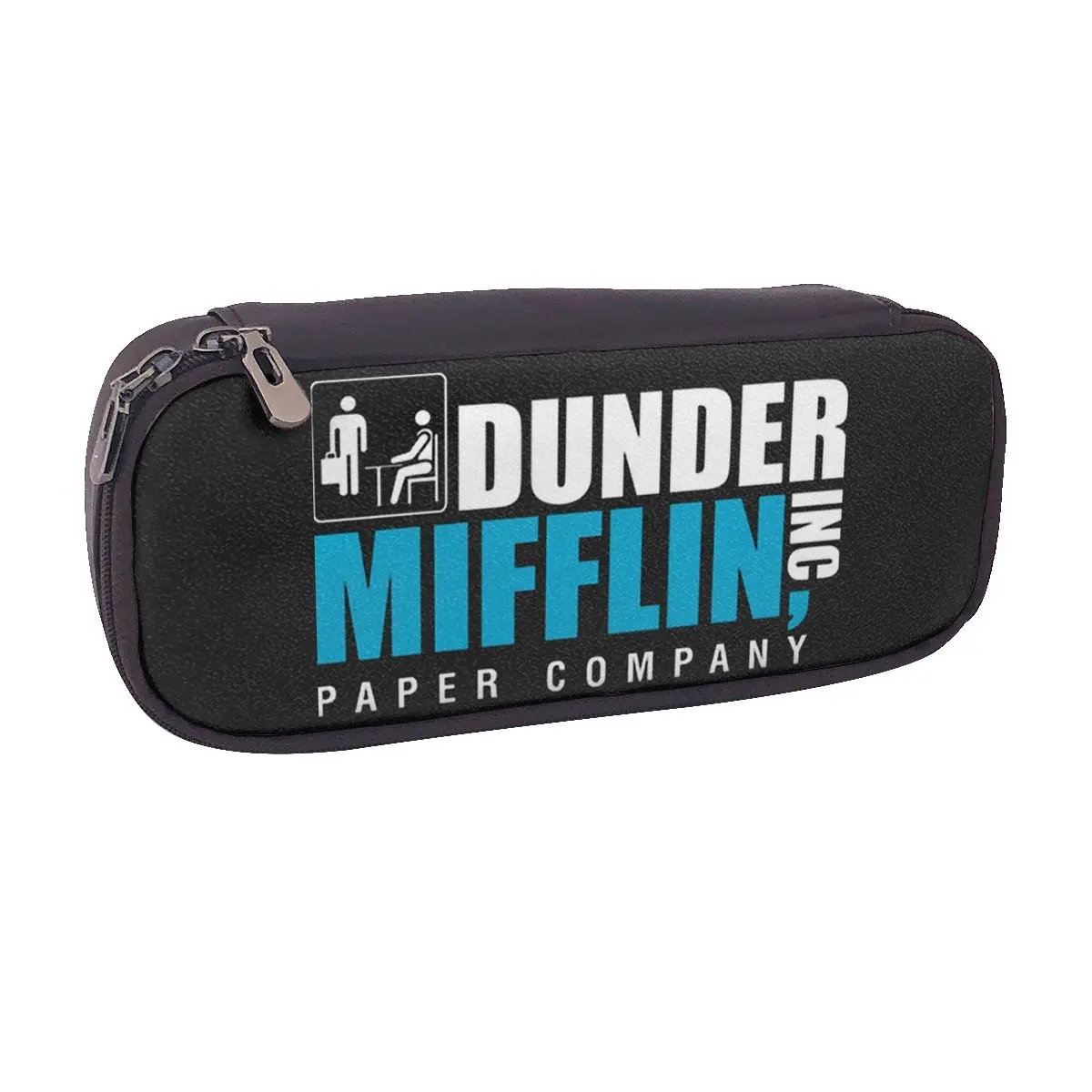 Dunder Mifflin Paper Company Essential Leather Pencil Case for Students Gifts Pen Box Pencil Bag Pen Holder Bag