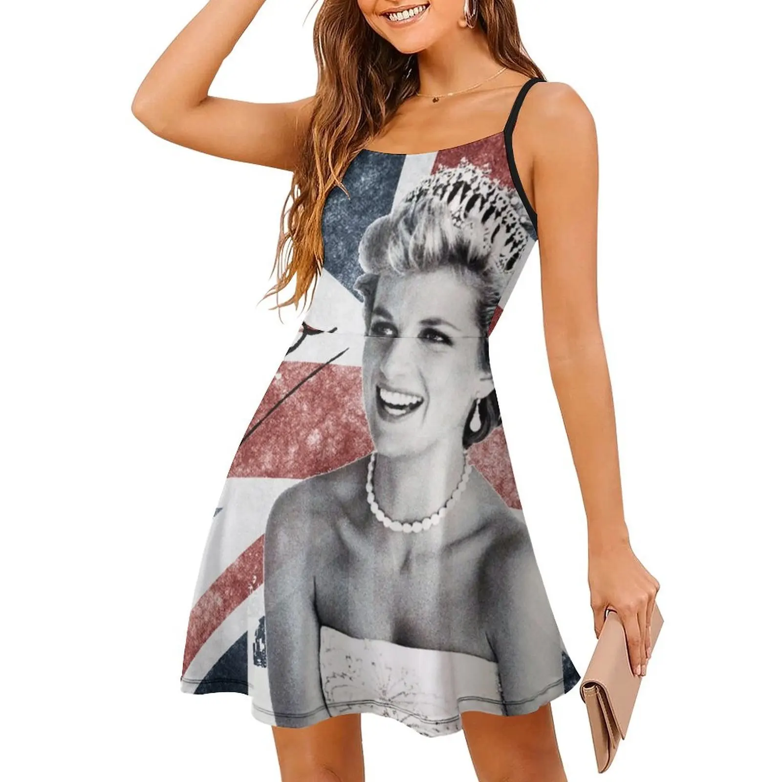 فستان سيدة ديانا مثير للإجازات للنساء على الشاطئ وحفلات أعياد الميلاد فستان قصير للسيدات ديانا ديانا سيدة D فساتين حفلات المملكة المتحدة #3