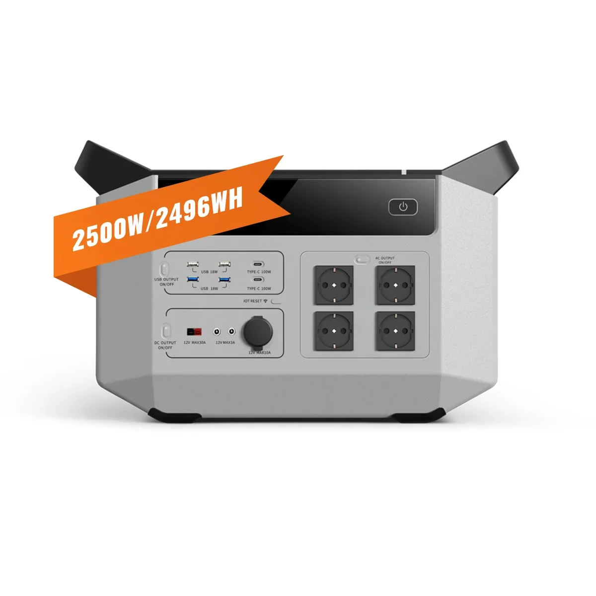 

Портативная электростанция 2500 Вт, солнечная зарядная станция для мобильных телефонов, портативный генератор, перезаряжаемая портативная электростанция