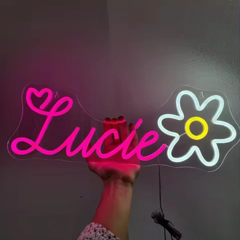 STLF Custom Led Neon Sign logo Ice Cream Neon Sign Custom Wedding Happy Birthday Letter Light Neon Signboard Led Personnalisée
