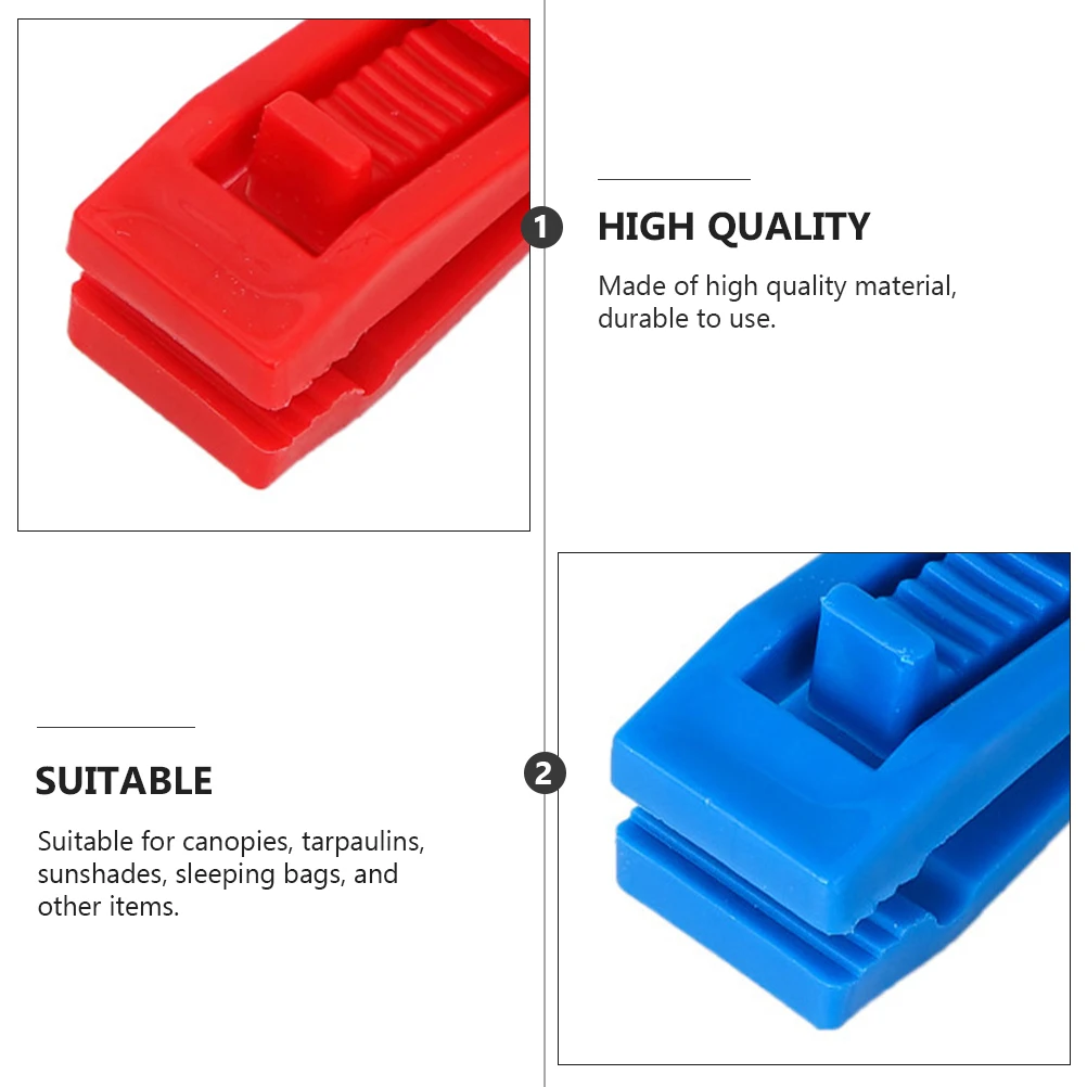 

12 Pcs Windproof Fixing Buckle Rope Awning Buckles Tent Clamp Nylon Outdoor Clip