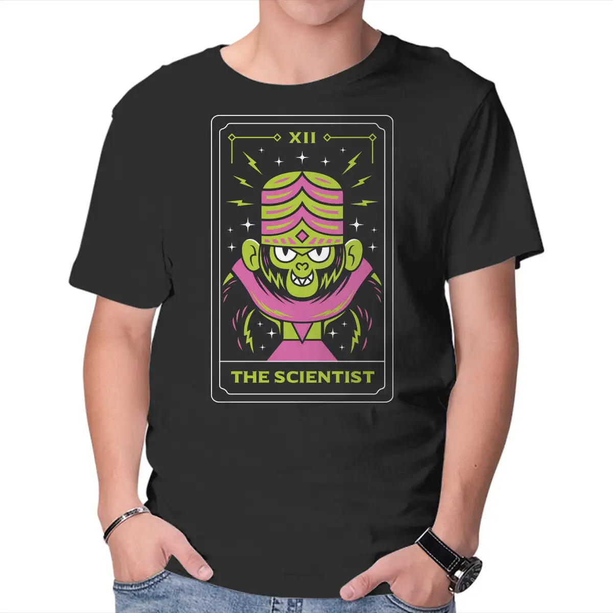 Scientist Monkey Tarot Anime Graphic T-shirts for Men Clothing Women Short Sleeve Tees New Arrivals Unisex Summer