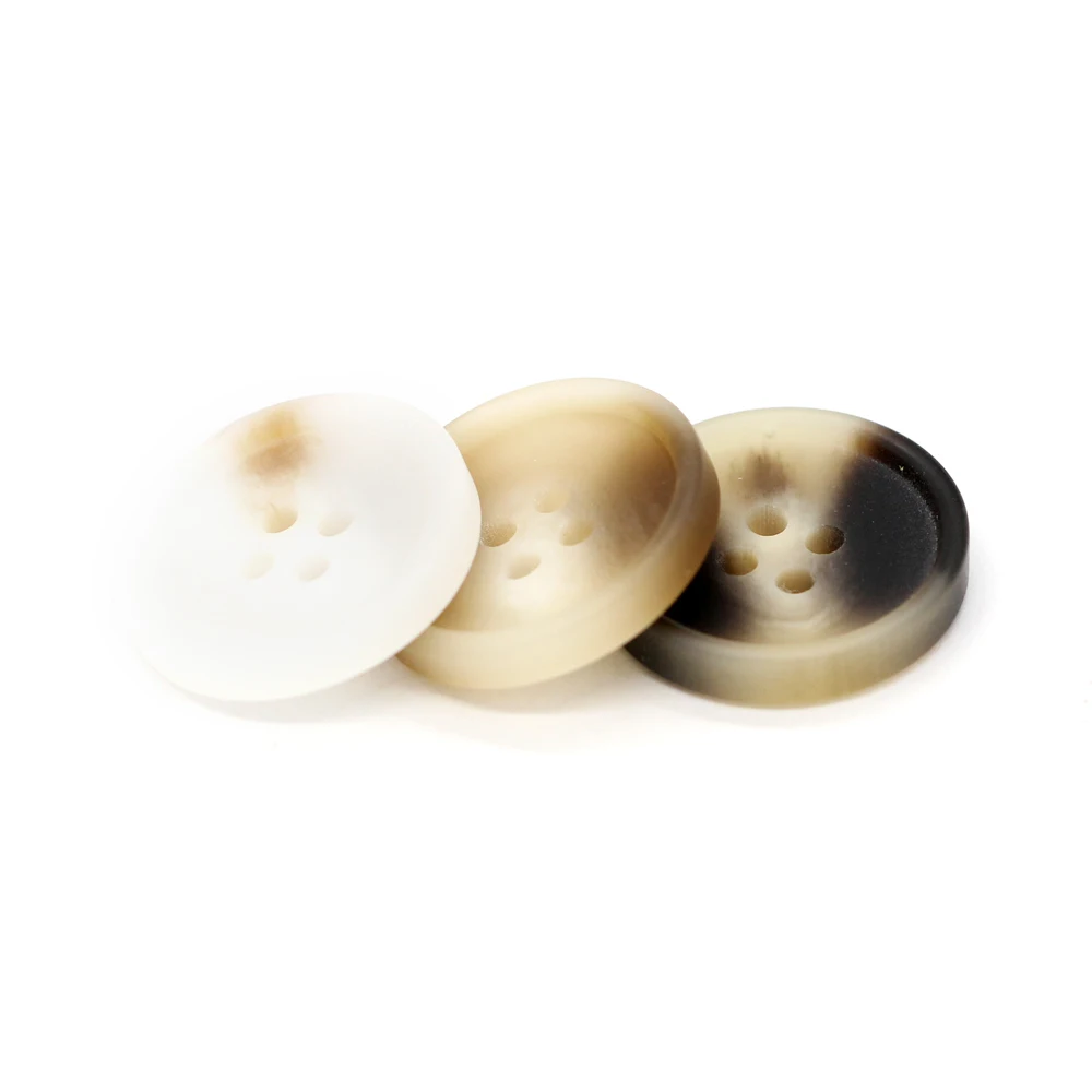 EQUBO 15/18/21/25mm Classical Horn Pattern Resin Buttons for Clothing Men Suit Coat Jacket Large Handmade Decorations