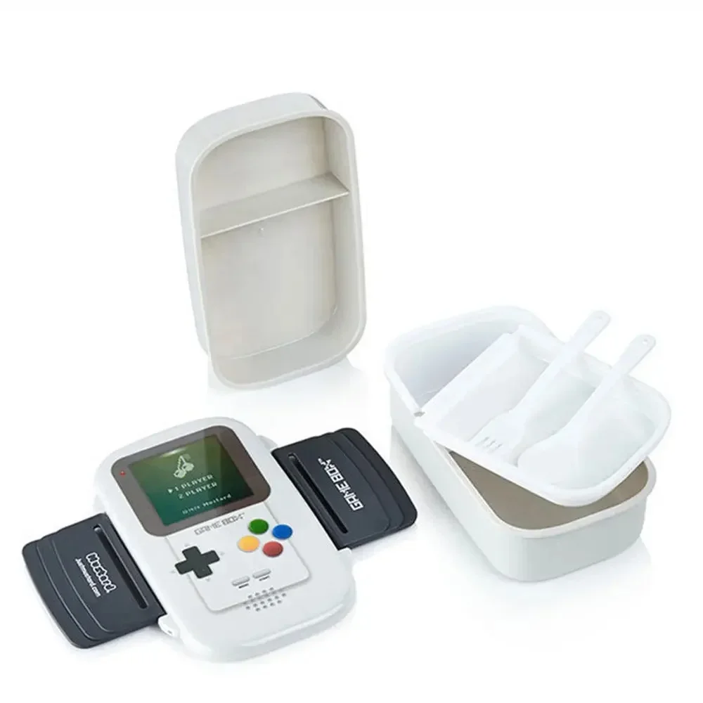 Game Lunch Box Adults Kids Bento Box 1410ML All-in-One Stackable Lunchbox Containers with Fork Spoon for Work School Dining Out