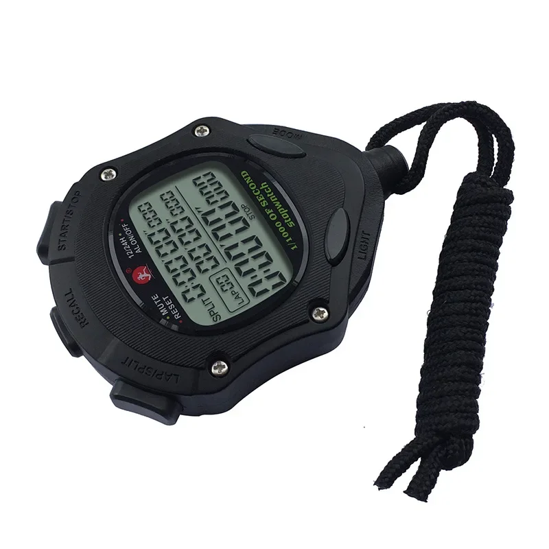 Professional Digital Stopwatch Timer Multifuction Handheld Training Timer Portable Outdoor Sports Running Chronograph