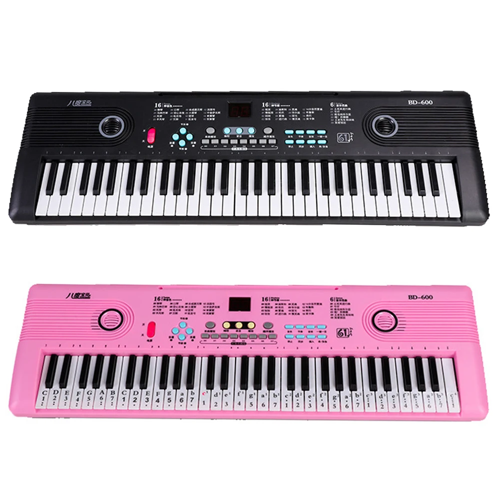 

Professional Electronic Piano 61 Keys Portable Digital Keyboard with Microphone Musical Instrument Adults Kids