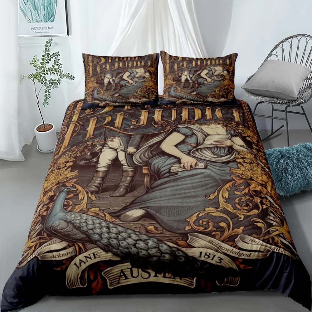 Pride and Prejudice Book Duvet Cover Set without sheet King Queen Double Full Twin Single Size Bed Linen Set