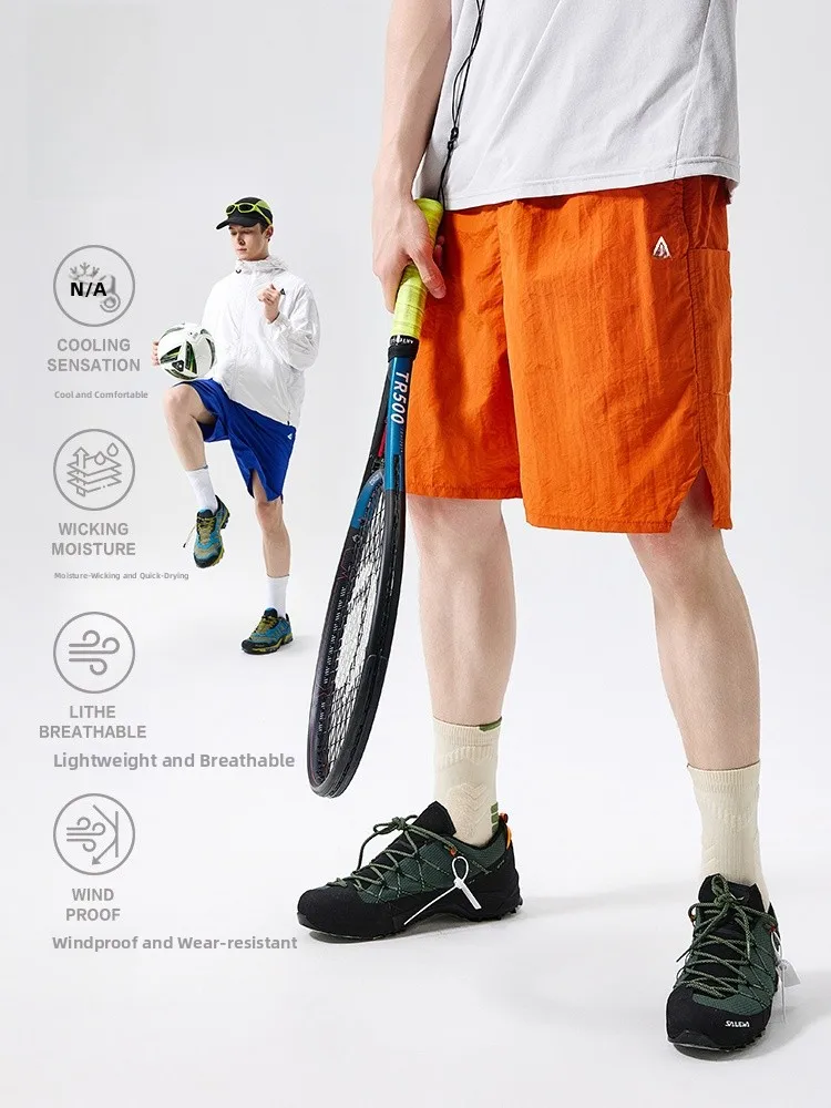 LAZY DAY Outdoor Sport Shorts Men's Summer  Ice Sensation Lightweight Breathable Casual Five-Quarter Length Pants