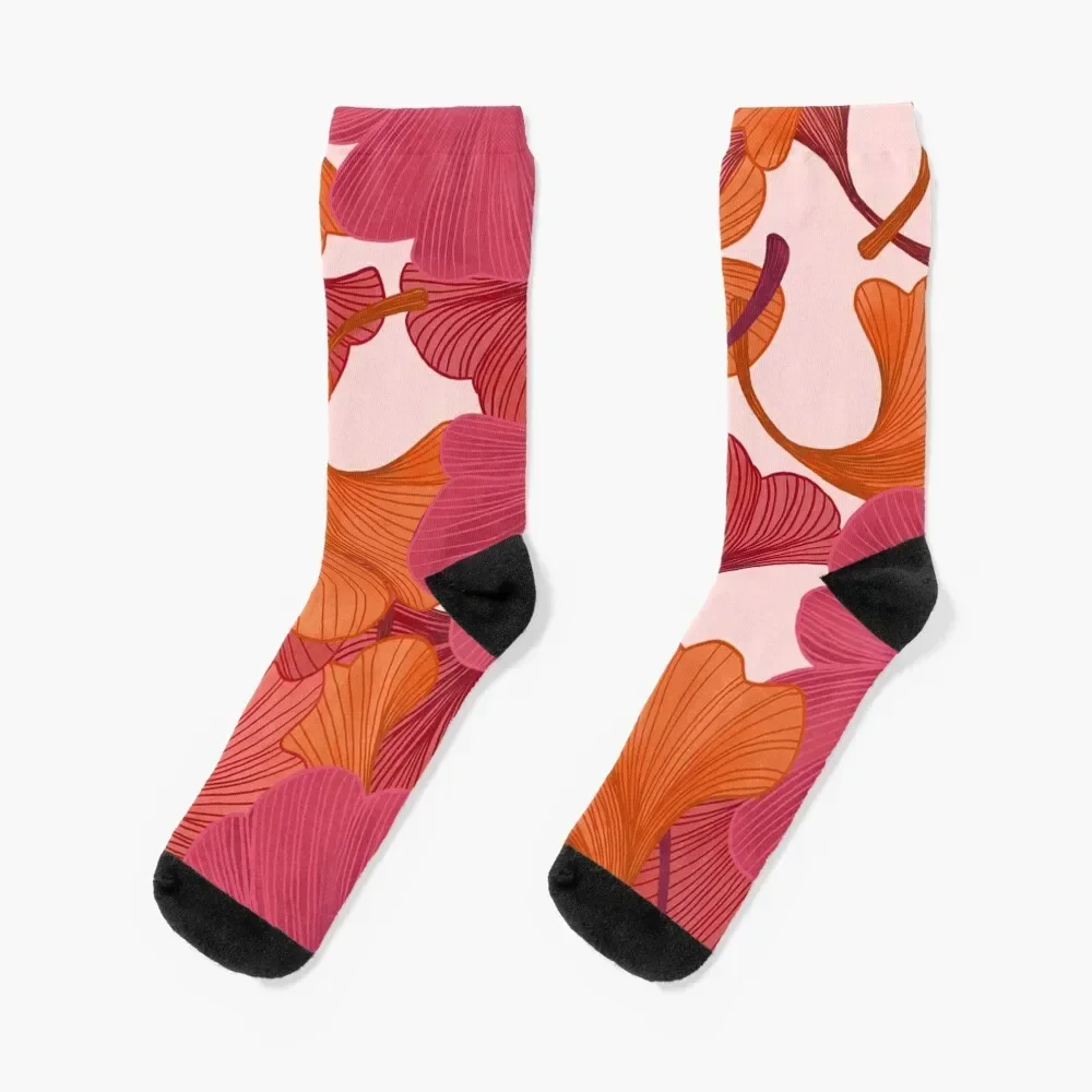 Autumn Ginkgo Leaves Socks Rugby luxe gift Male Socks Women's