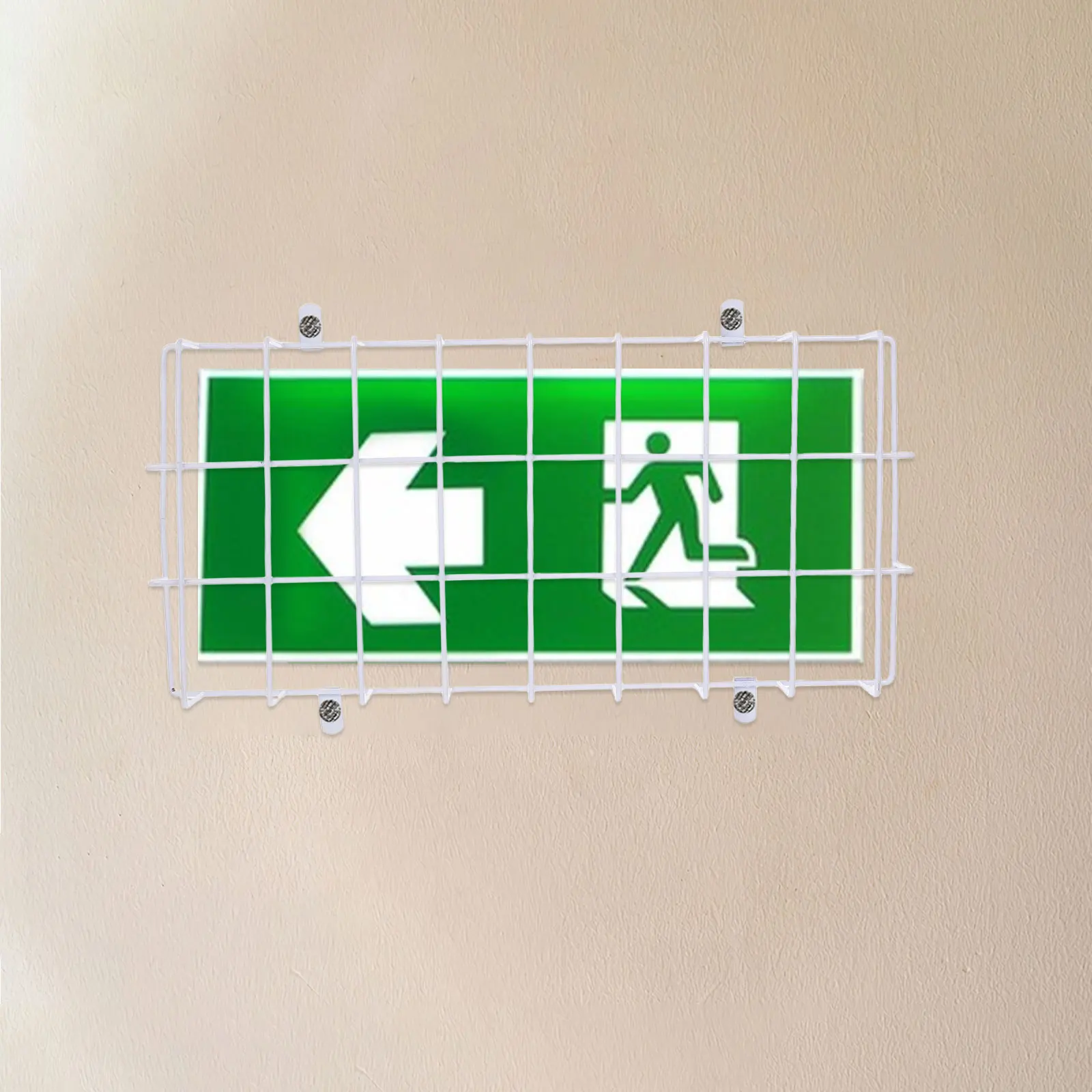 

Exit Sign Protective Cage Durable Iron Material Commercial Spaces Safety Emergency Light Guard Wire Mesh Protector