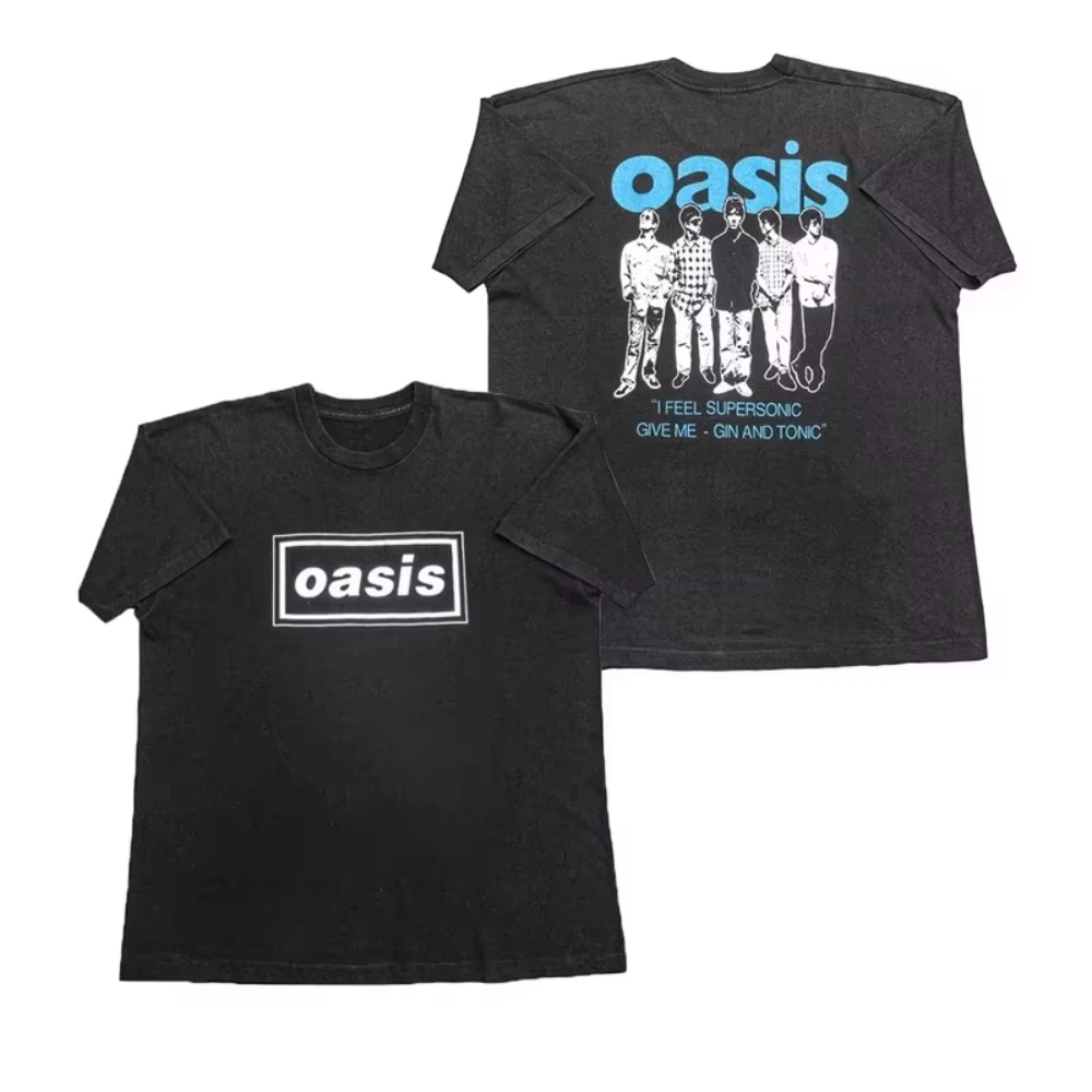 2026 Vintage Rock Tour Poster Graphic Oversized T-Shirt for Kids Adults Retro Band Art Print Loose Short Sleeve Crew Neck Tops