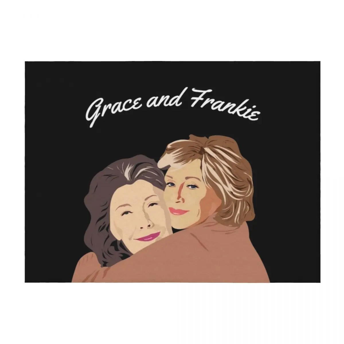 

Grace and Frankie Hugging Throw Blanket blankets and throws for babies for sofa halloween Blankets