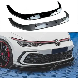 Dla VW Golf MK8 3 szt. W stylu Maxton przedni spojler zderzaka spiller Golf 8 GTI GTD GTE R-Line 2020-2023 Pre-Lci bodykity Tuning