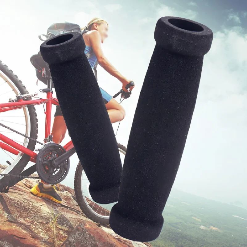 1 Pair Bike Handlebar Grips Soft Foam Silicone Sponge Handle Bar Grips Handlebar Cover Bike Bicycle