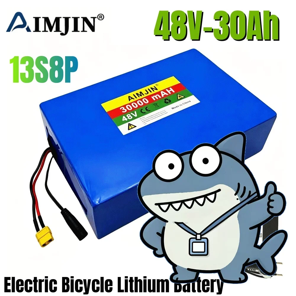 🔥large capacity 13S8P 48V 30Ah lithium battery for electric scooters, mountain bikes 250-800W+54.6V 2A charger💎