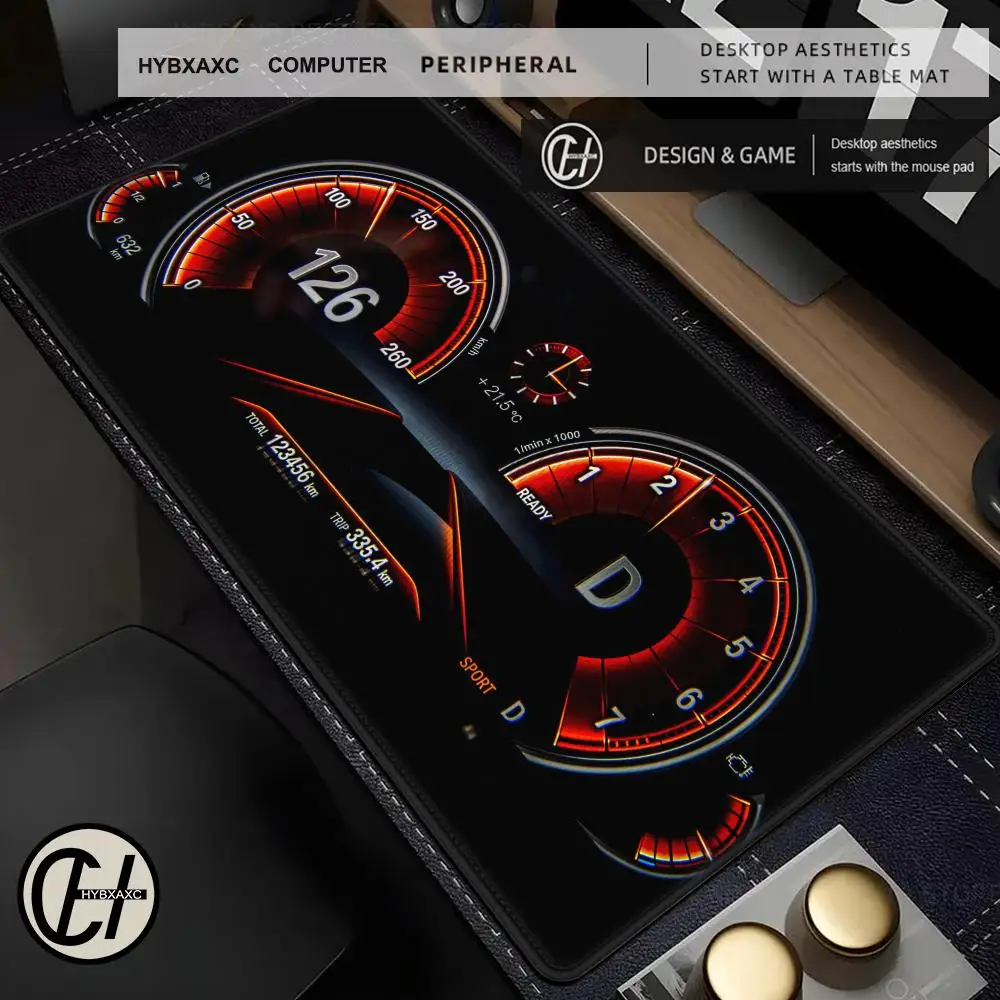 HYBXAXC Racing Car steering wheel Large Computer Game Table Mats XXL Rubber Anti-slip HD Gaming Keyboard Mousepads Long Desk Mat