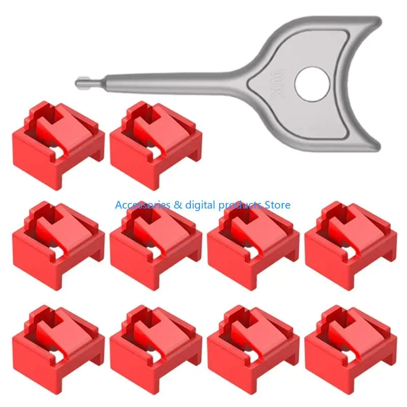 77JD Physical RJ45 Port Lock Cover Protector for Workstations Networking Protections