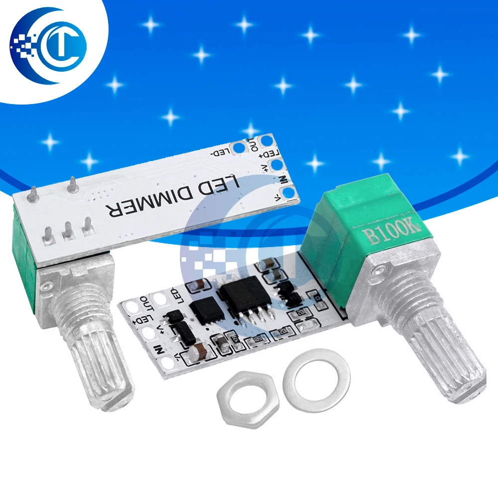 1PC Constant‑Voltage LED Dimmer Module, Brightness Adjustable Switch Board for LED Strip Advertising Light