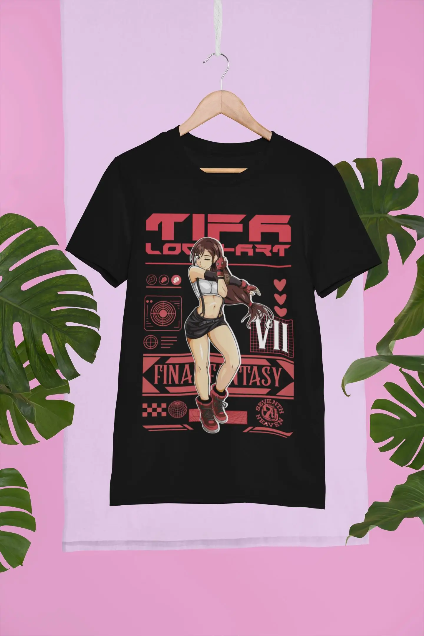 Final Fantasy VII Tifa Lockhart Retro Gaming Graphic T-Shirt Cotton Men Women Streetwear Tee